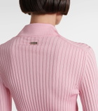 Ferragamo Ribbed-knit polo sweater