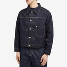 Uniform Bridge Men's Type-1 Denim Trucker Jacket in Indigo