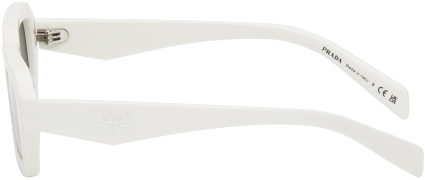Prada Eyewear White Rectangular Sunglasses