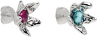 Chopova Lowena Silver Claw Flower Stud Earrings