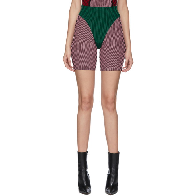 Paolina Russo SSENSE Exclusive Pink and Green Illusion Knit