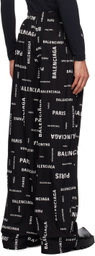 Balenciaga Black Scribble Pyjama Pants