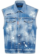 DSQUARED2 - Painted & Distressed Cotton Denim Vest