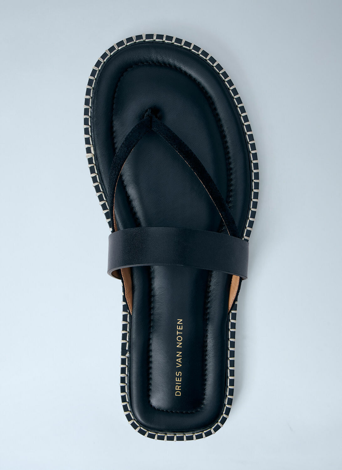 Dries Van Noten Leather Thong Sandals