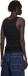 VETEMENTS Black Oval Logo Tank Top