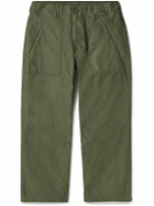 Beams Plus - Wide-Leg Cotton-Twill Cargo Trousers - Green