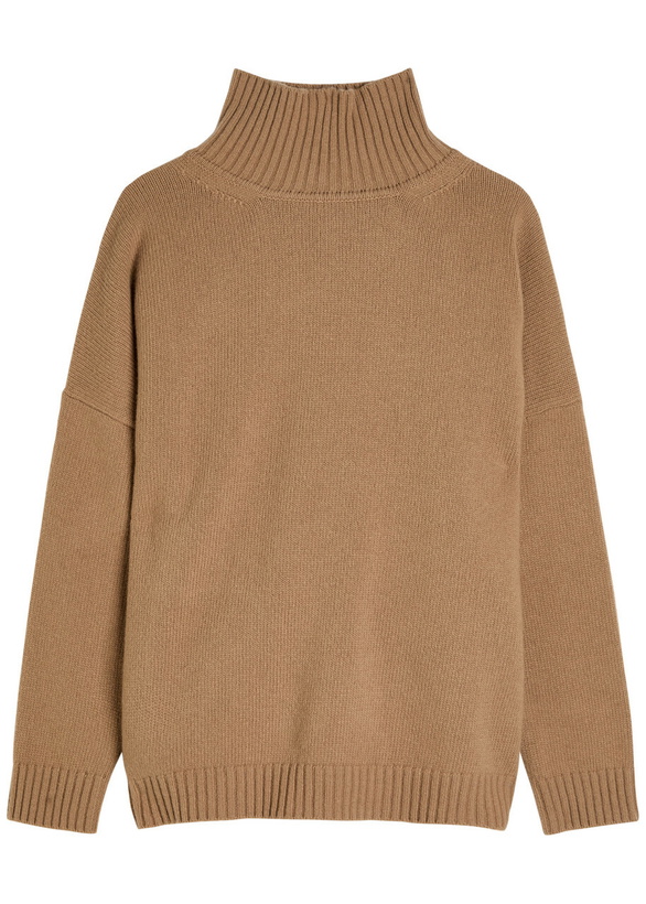 Photo: Weekend Max Mara Borgia Turtle-neck Wool Jumper Camel