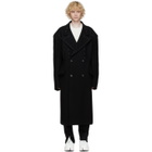Maison Margiela Black Felt Oversized Coat