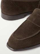 George Cleverley - Owen Suede Penny Loafers - Brown