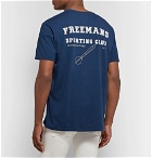 Freemans Sporting Club - Printed Cotton-Jersey T-Shirt - Navy