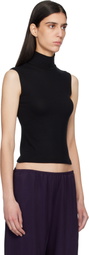LESET Black Lauren Sleeveless Turtleneck