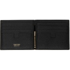 TOM FORD Black Small Grain Leather Money Clip Wallet