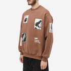 Lo-Fi Men's Fragment Crew Sweat in Bark