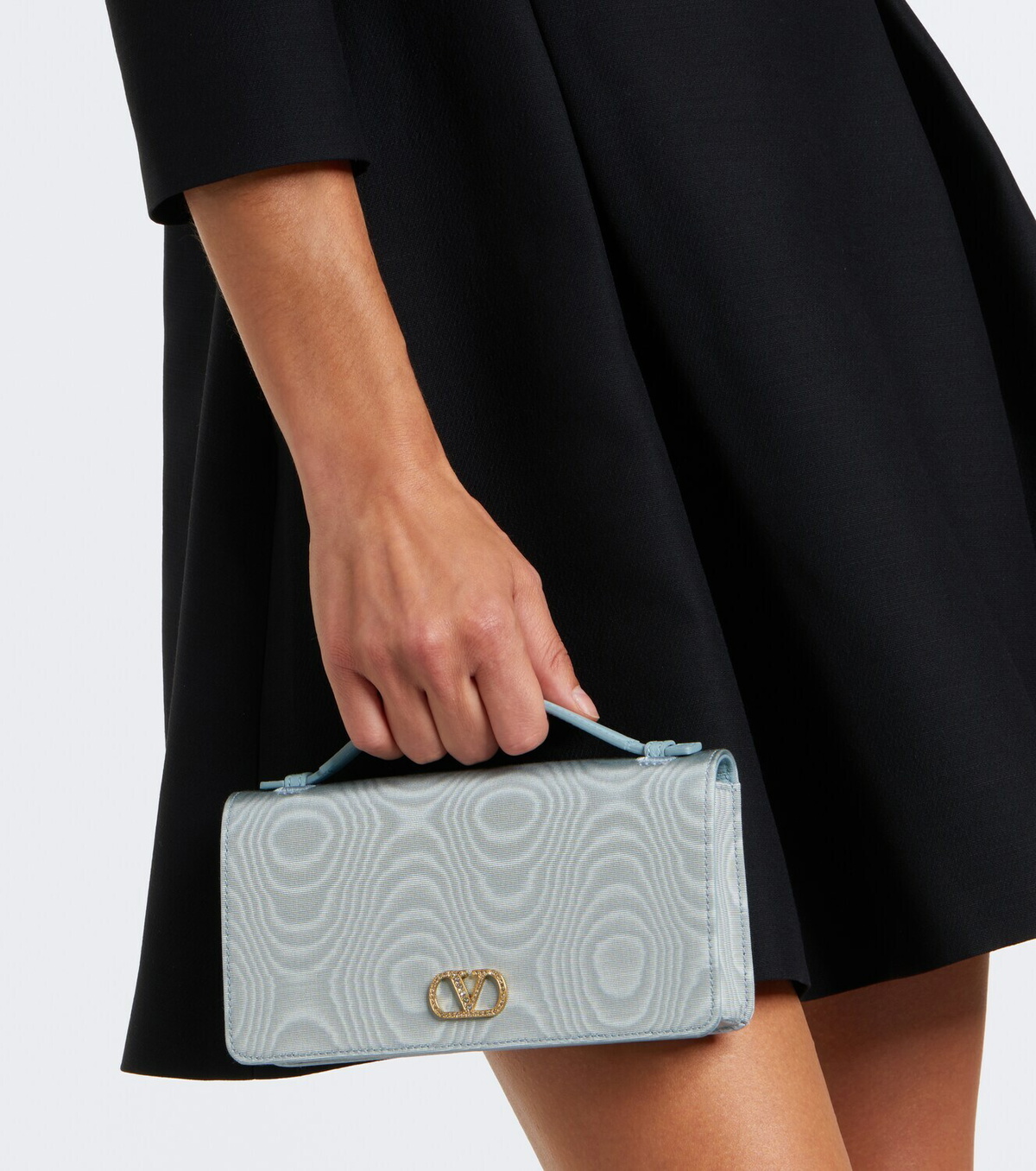 Valentino Garavani VLogo Signature Mini moiré clutch