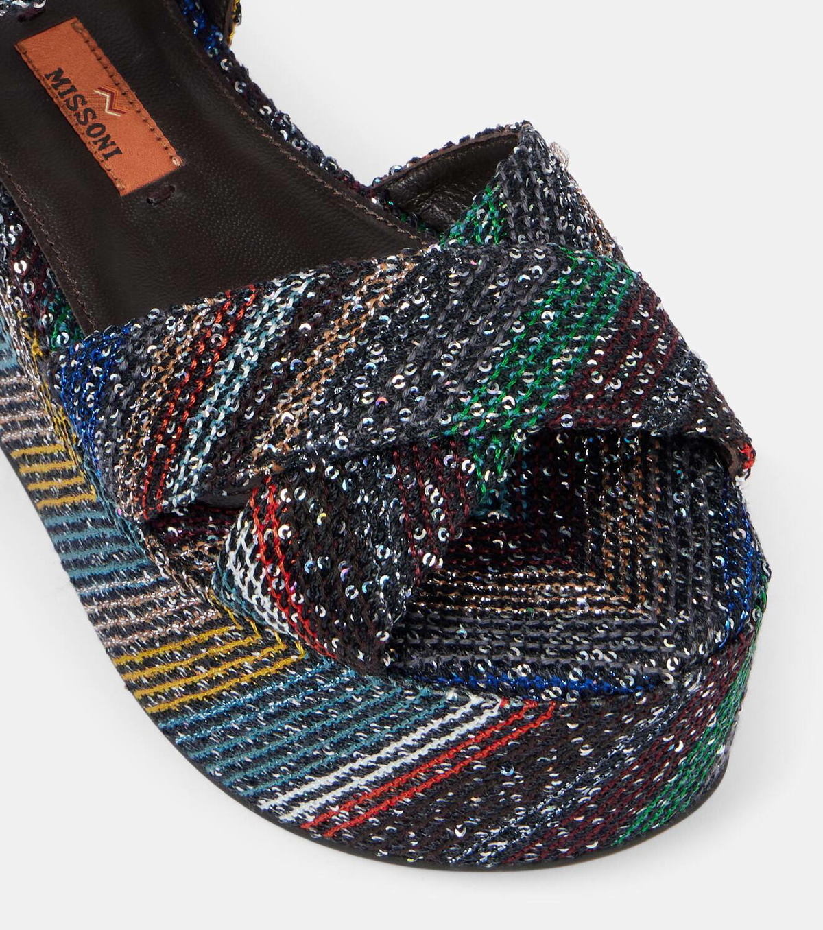 Missoni Julia Caperdoni sequined platform sandals