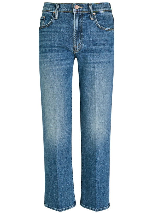 Photo: Mother The Mid Rise Rambler Slim Straight-leg Stretch-denim Jeans Indigo