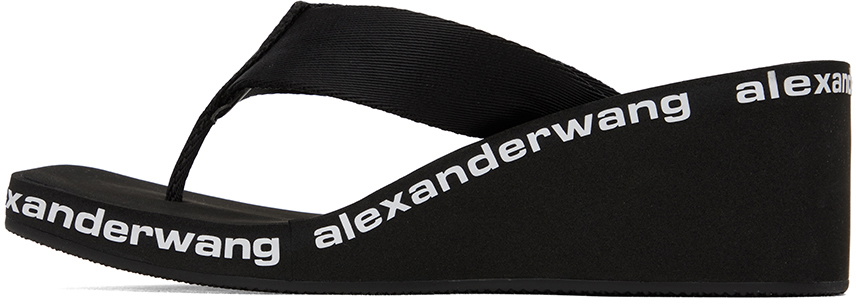 alexanderwang AW NYLON WEDGE FLIP FLOPS BLACK - alexanderwang® US