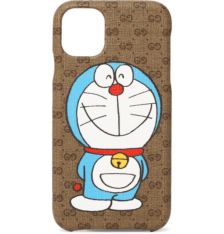 Photo: GUCCI - Doraemon Printed Monogrammed Coated-Canvas iPhone 11 Case - Brown