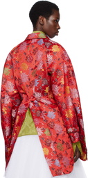 Comme des Garçons Red Jacquard Blazer