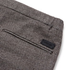 Incotex - Slim-Fit Dogtooth Cotton and Virgin Wool-Blend Trousers - Men - Brown