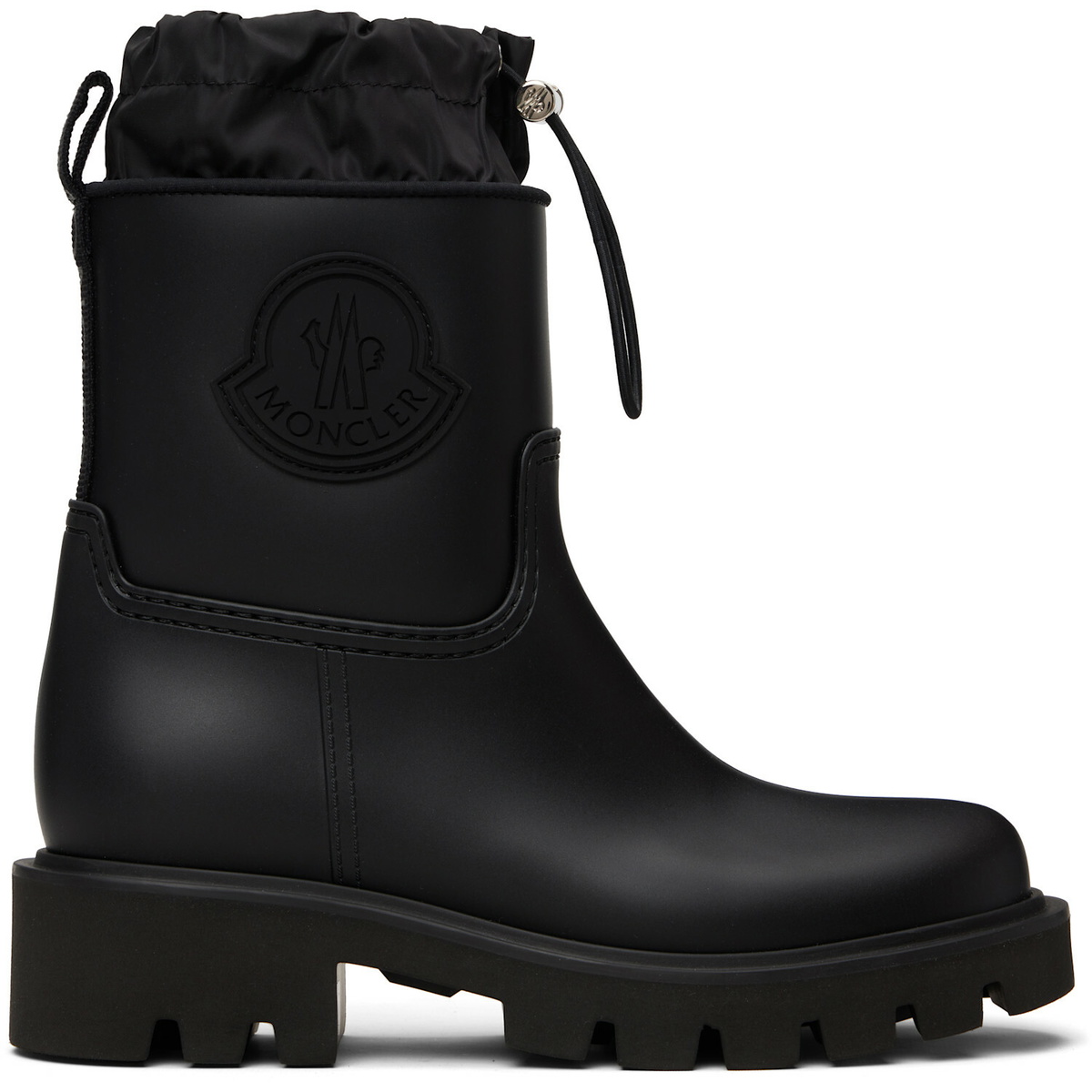 Moncler Black Kickstream Rain Boots