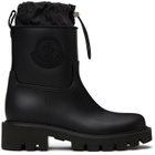 Moncler Black Kickstream Rain Boots