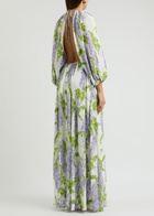 Bernadette Fran Floral-print Maxi Dress Cream