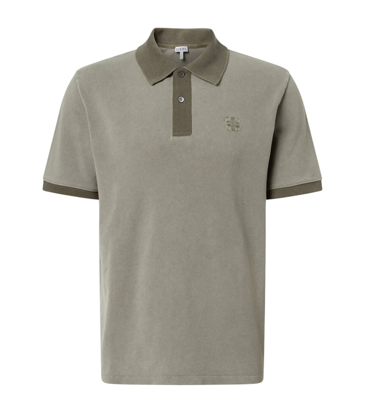 Photo: Loewe Anagram cotton piqué polo shirt