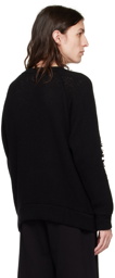 Les Tien Black Distressed Sweater