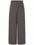 THE ROW Rufus Wide Leg Pleated Wool Pants