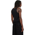LEMAIRE Black Ribbed Jersey Tank Top