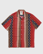 Oas Mixtape Viscose Shirt Red - Mens - Shortsleeves