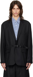 Comme des Garçons Homme Black Belted Blazer