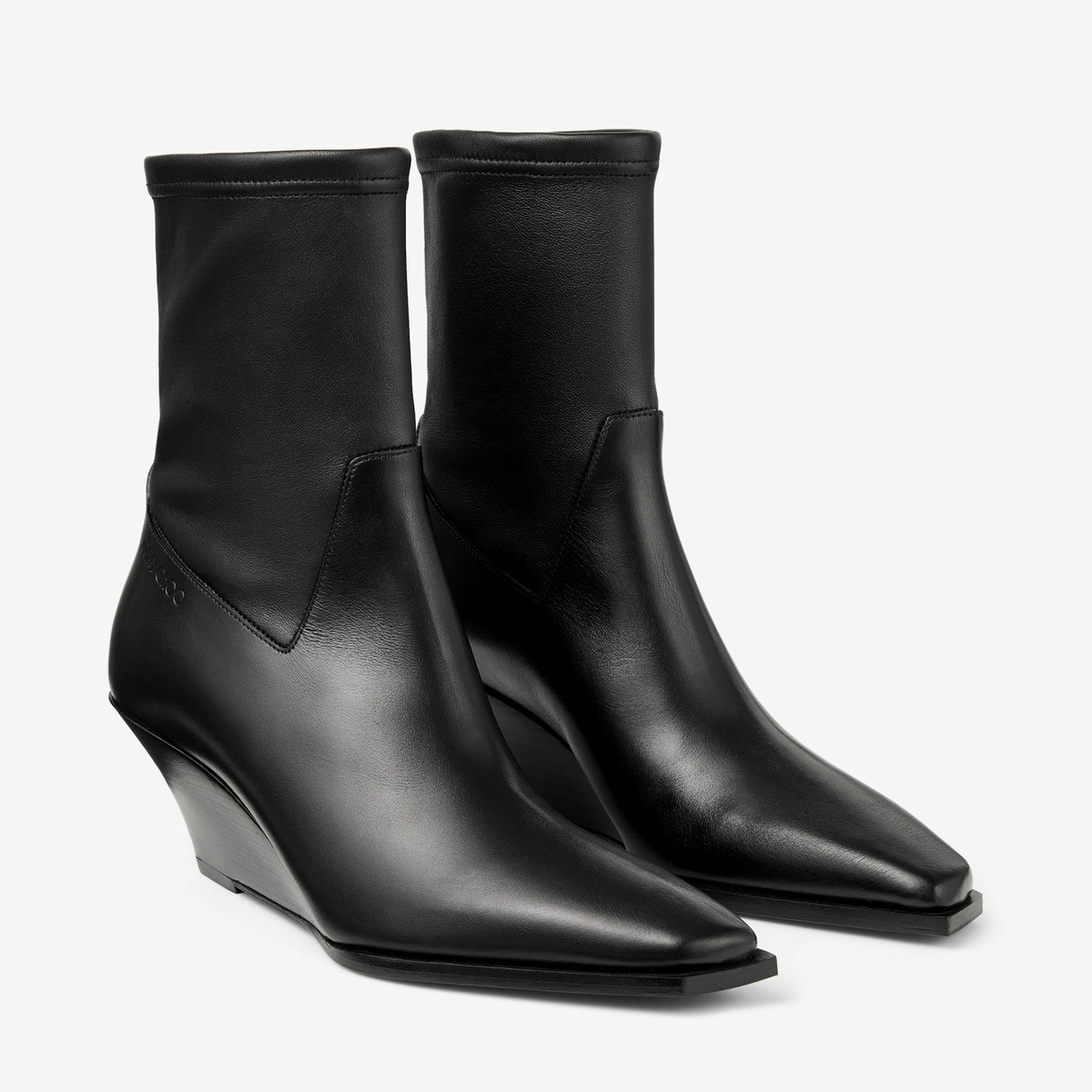 靴 Jimmy choo high heel boot ALIZZE KB 85 | Black Smooth Leather Knee-High Boots | Autumn