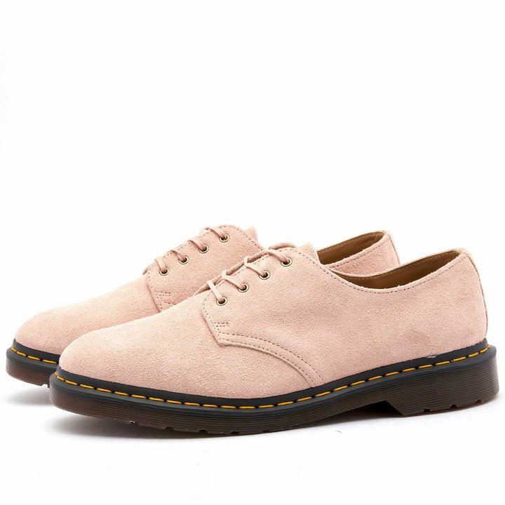 Photo: Dr. Martens Men's Smiths 4 Eye Shoe in Peach Beige Suede