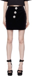 Balmain Black Asymmetric Miniskirt