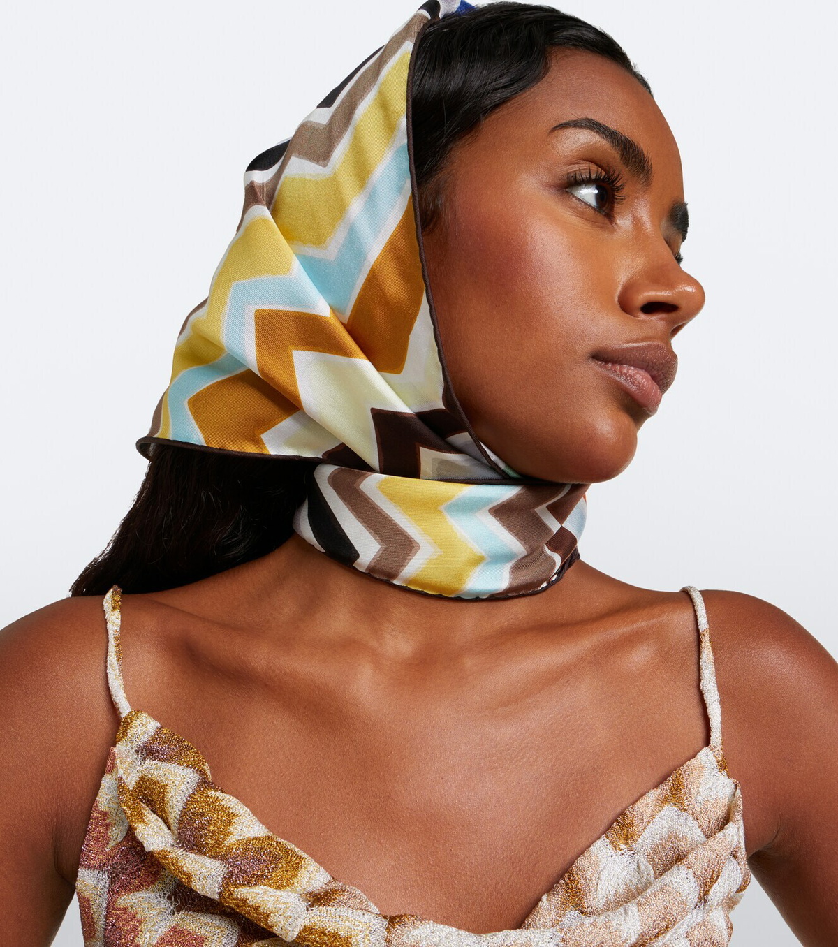 Missoni Zigzag silk twill scarf