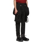 ALMOSTBLACK Black Utility Trousers With Straps
