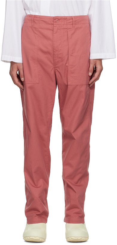 Photo: Engineered Garments Pink Fatigue Trousers