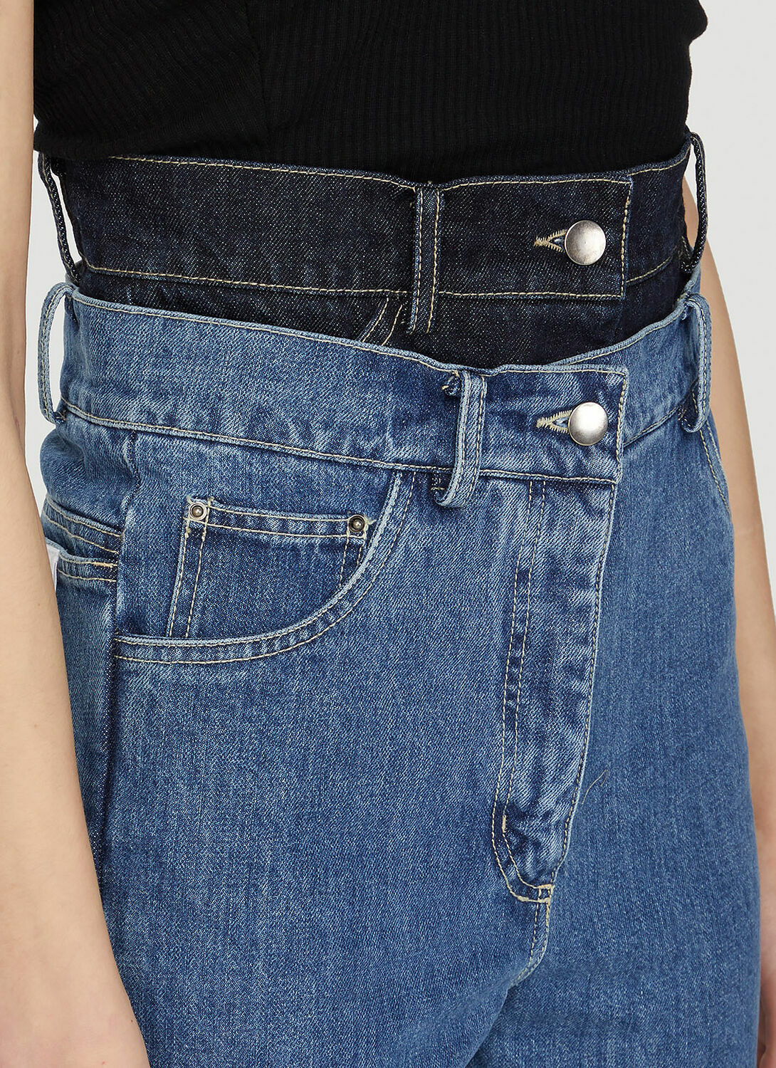 Rokh Contrast Waistline Jeans 