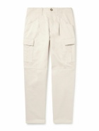 Brunello Cucinelli - Straight-Leg Virgin Wool-Flannel Cargo Trousers - Neutrals