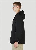 Reversible Check Hooded Jacket in Black