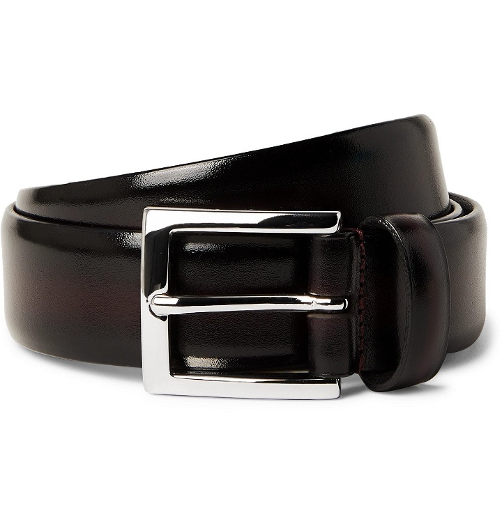 Photo: Anderson's - 3cm Burnished Leather Belt - Brown