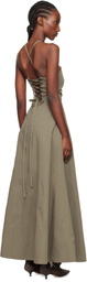 OUR LEGACY Khaki Poise Maxi Dress