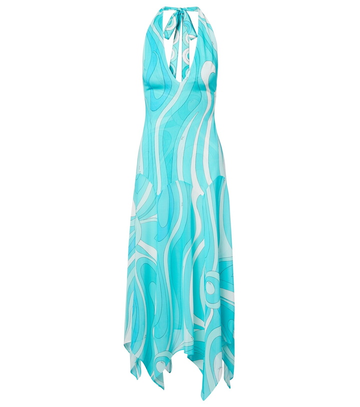 Photo: Pucci Iride halterneck jersey midi dress