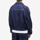 Nahmias Men's Tech Twill Bomber Jacket in Navy