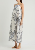 Desmond & Dempsey Jag Printed Cotton Nightdress Cream