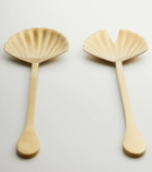 Bitossi Shell stainless steel salad serving set
