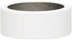 MM6 Maison Margiela White Minimal Logo Ring