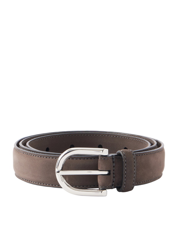 Photo: MORJAS - The Belt 2.5cm Nubuck Belt - Brown